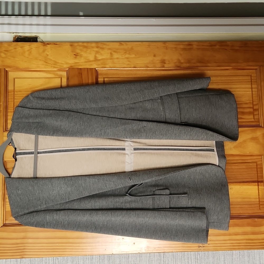 Theory drawstring hooded blazer jacket